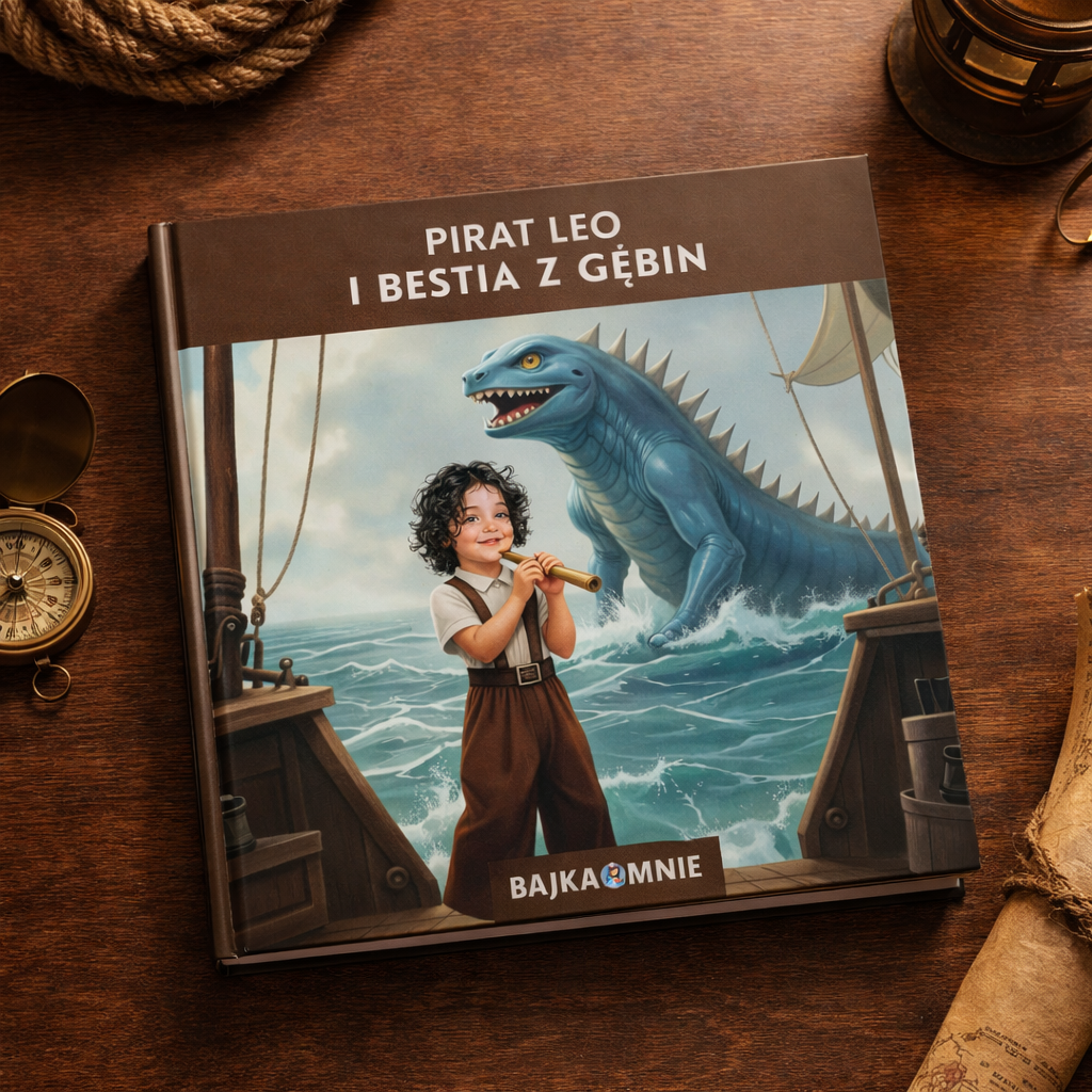 Pirat i Bestia z Głębin — pirate laying product mockup 30x30