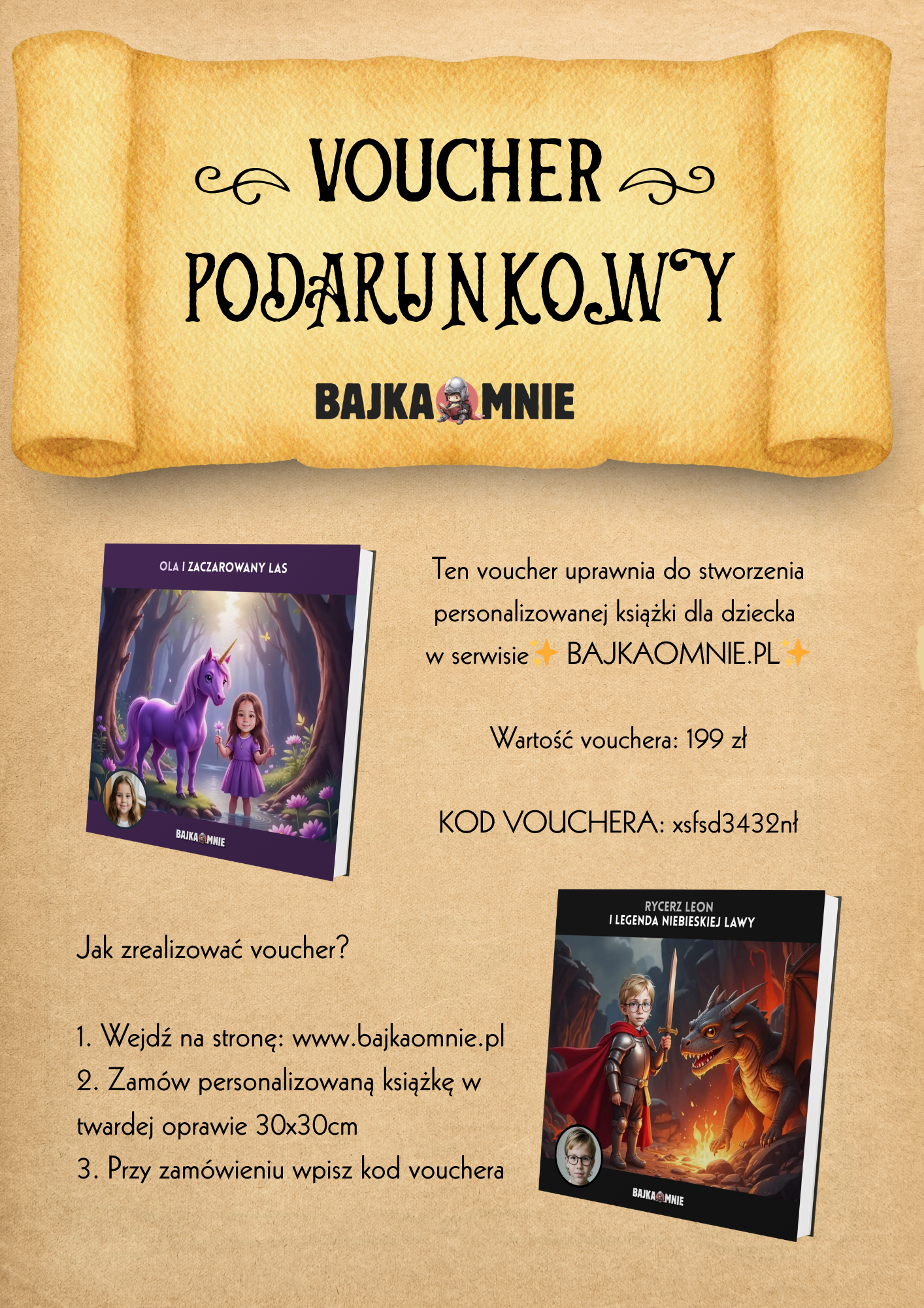 Voucher na Personalizowaną książkę